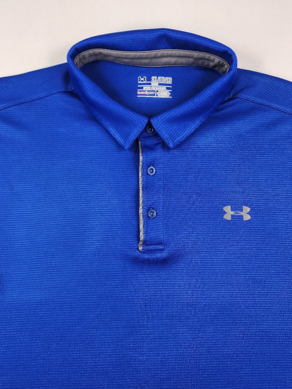 Under Armour Mens 2XL Blue HeatGear Loose Tactical Polo Shirt Stretch Golf